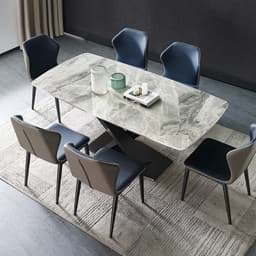 Show details for Italian Grey Sintered Stone Dining Table BS-SY-Y08 Picture of Italian Grey Sintered Stone Dining Table BS-SY-Y08